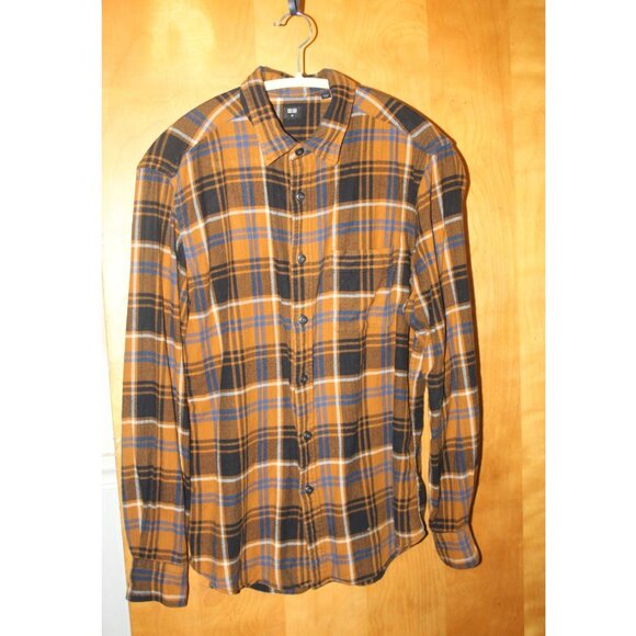 Uniqulo Flannel Checked Long Sleeve Shirt Size M - Picture 3 of 9